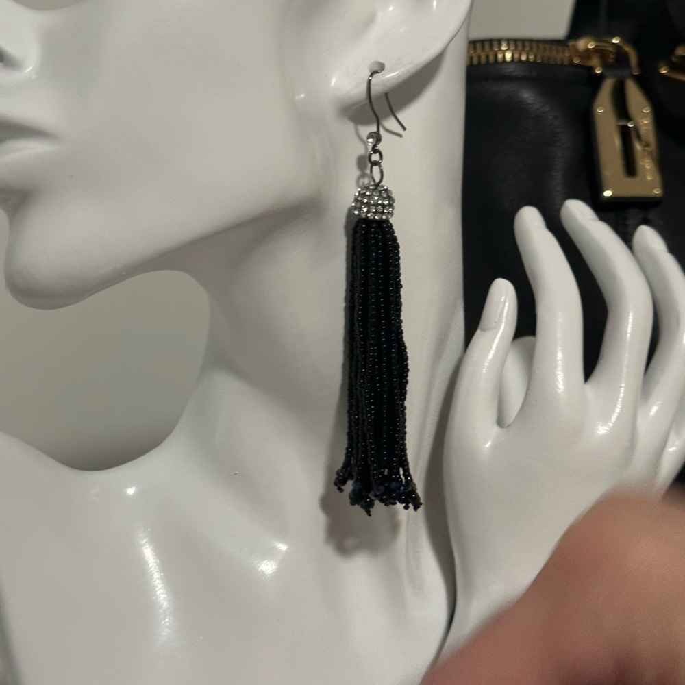 Beautiful black tassel earrings
